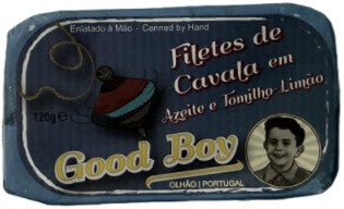 Good Boy Mackerel Fillets In Olive Oil And Lemon-Thyme 120g