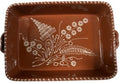 PAINTED CLAY BAKING TRAY nº 3 37x26X8C