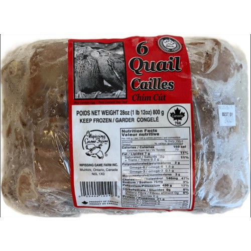 Nipissing 6 Quail - Halal *Frozen* 800g