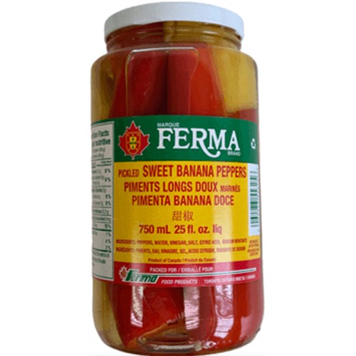 Ferma Pickled Sweet Banana Peppers 750mL