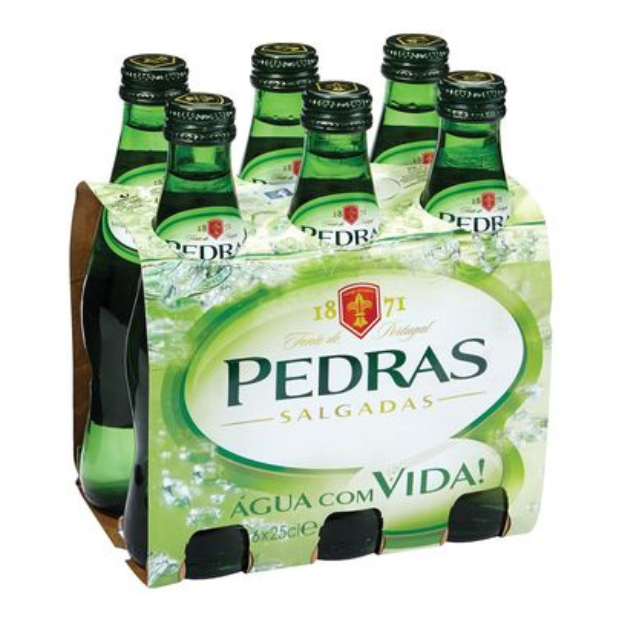 6 pack Pedras Naturally Sparkling Mineral Water 250mL