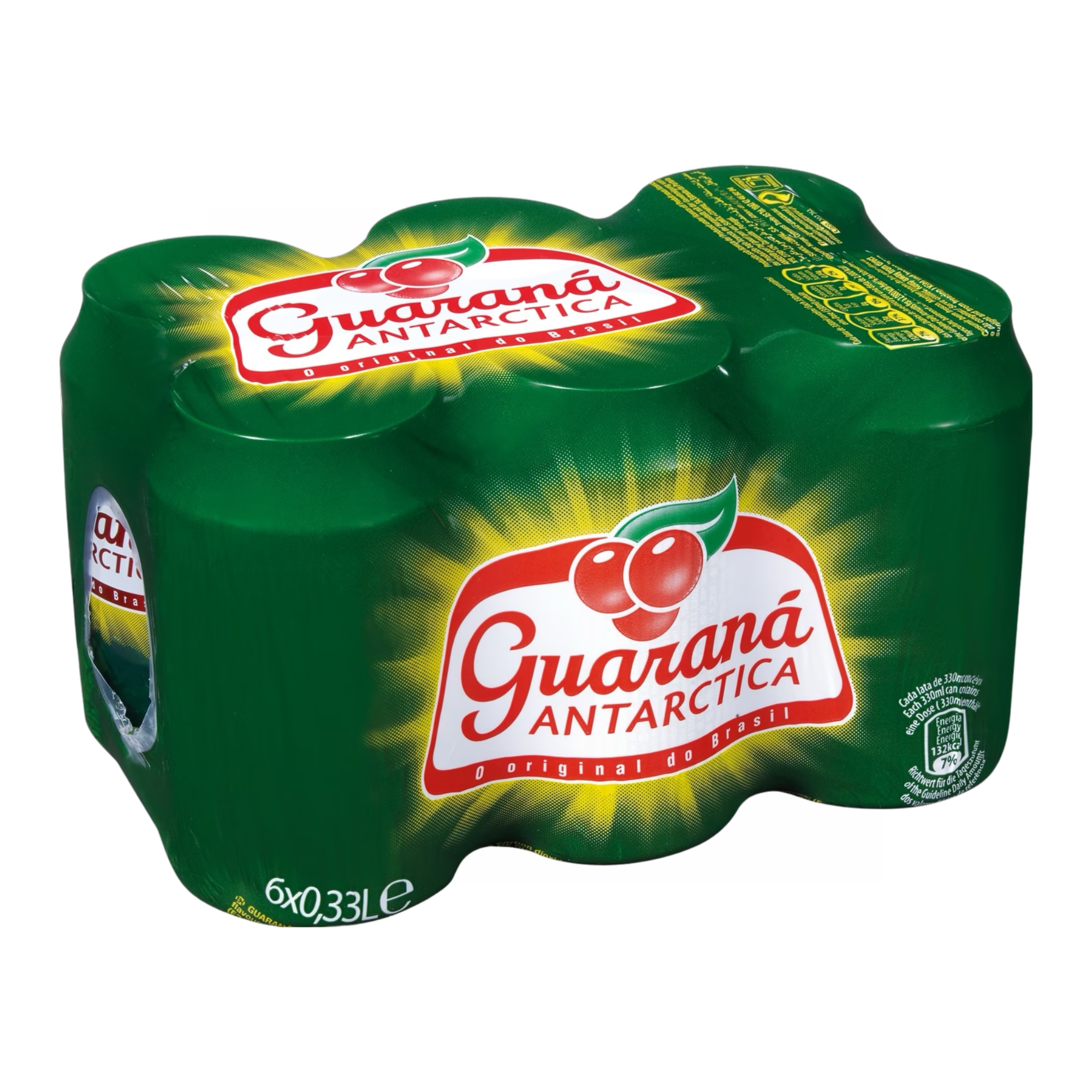 6 Pack Guarana Antartica Original Carbonated Soft Drink 355mL