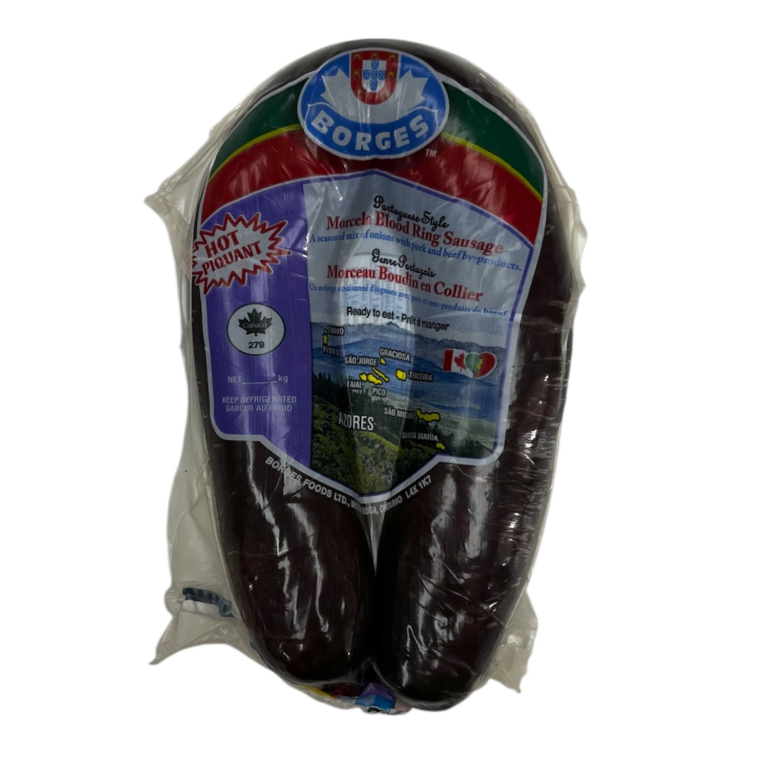 Borges Portuguese Style Morcela Blood Ring Sausage Hot ~350g