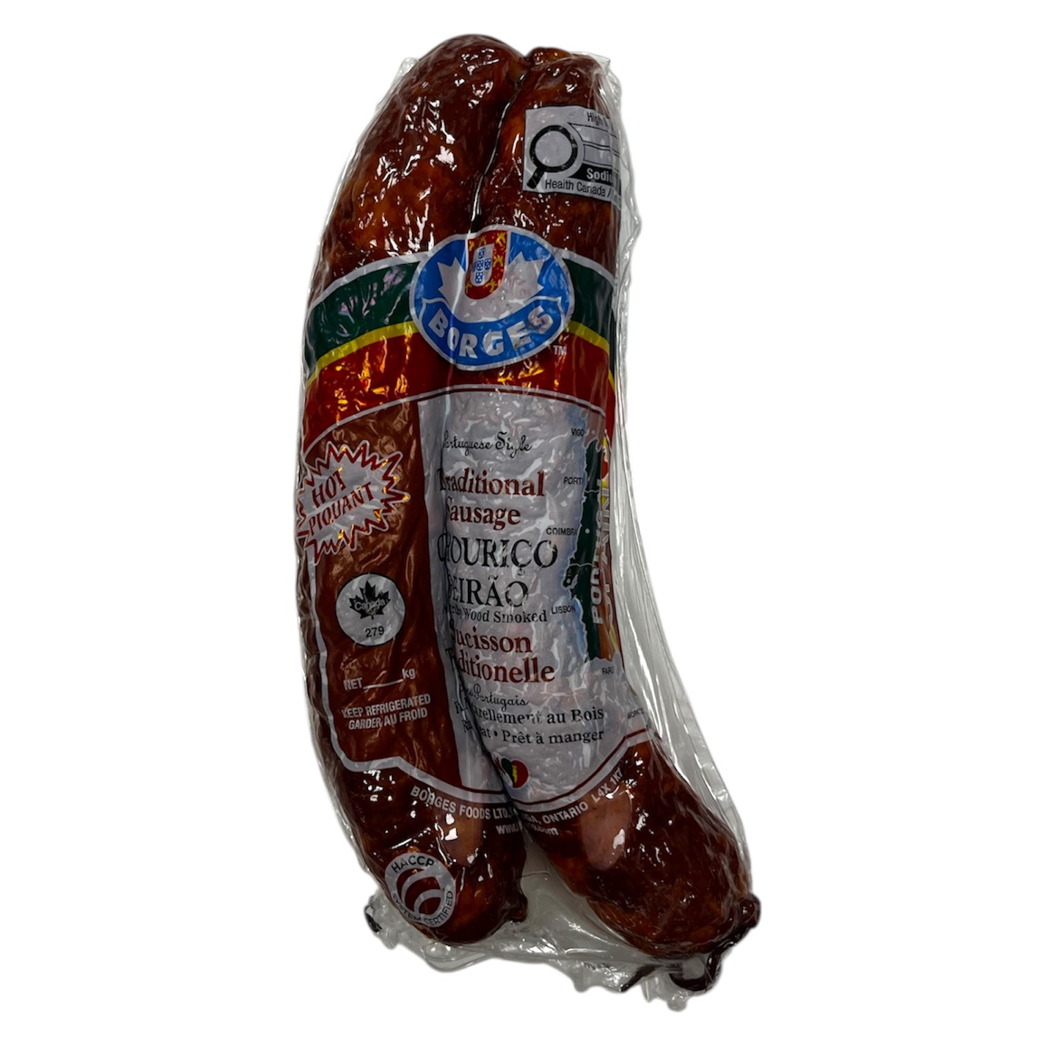 Borges Portuguese Style Beirao Hot Sausage Chourico ~300g